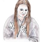 Drawing of Violet by Kay Aitch