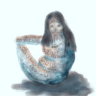 Painting of a body labelled with emotions