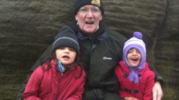 Ollie Hart’s father with his grandchildren