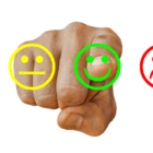 Smiley faces being selected