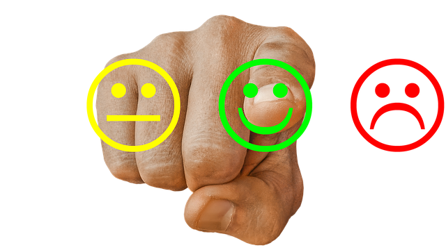 Smiley faces being selected