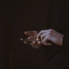 someone using a mobile phone