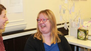 Amy at recent blindfold training