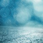 heavy rain splashing onto the ground