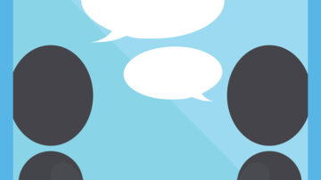 2 people having a conversation
