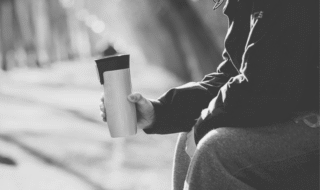 Man with flask