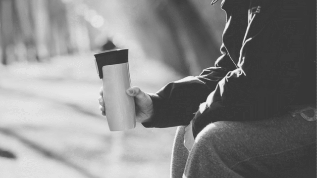 Man with flask