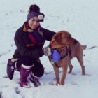 Laura with her dog