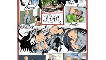 comic book representation of Lisa's journey
