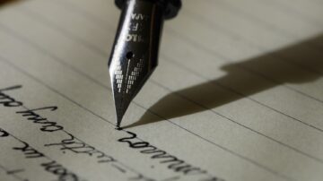 letter being written