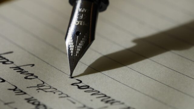 letter being written