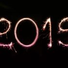 photo of the number 2019 in lights