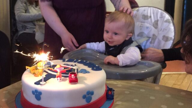 Photo of Gabriel's first birthday
