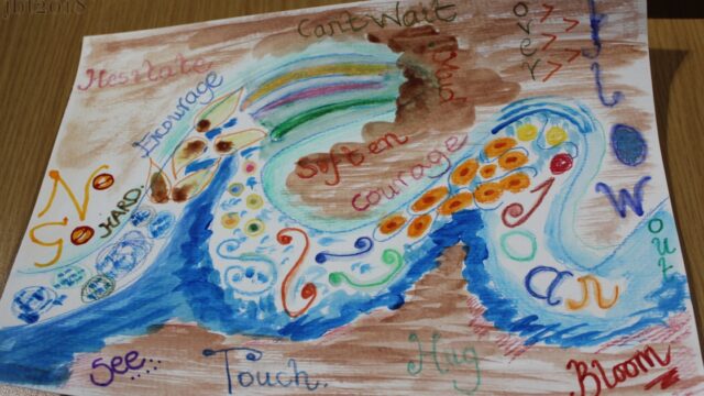 Nature and wellbeing course painting