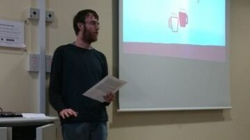 Peter presenting at an event