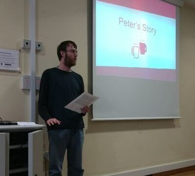 Peter presenting at an event