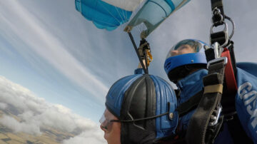 Rachel Brown sky-diving