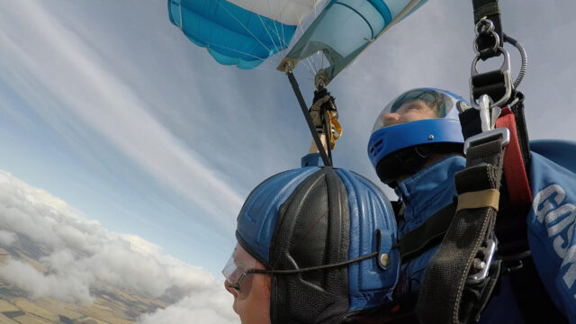 Rachel Brown sky-diving