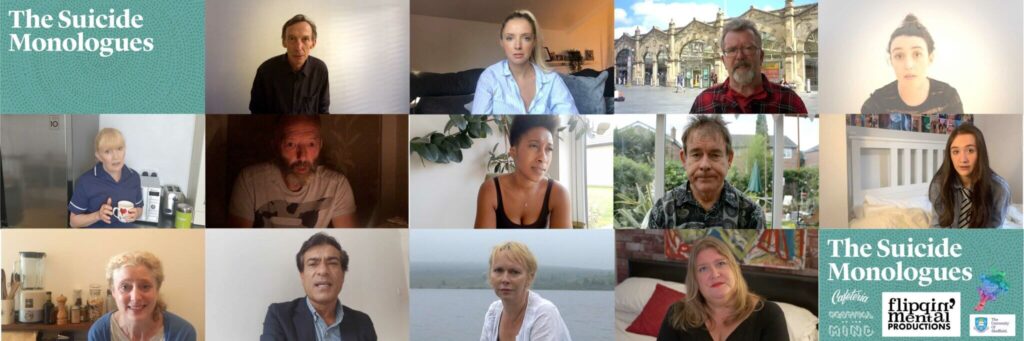 Suicide monologues, faces of actors