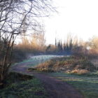 winding path on a crisp winter morning