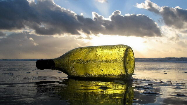 Bottle on a beach