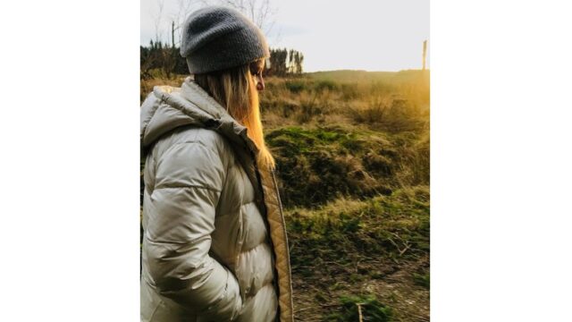 Woman in the countryside in the sun