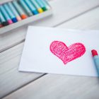 crayon drawing of a heart