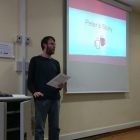 Peter presenting at an event