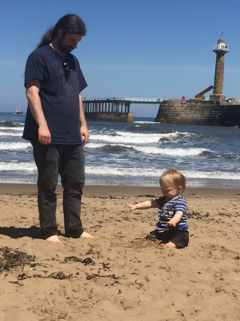 My husband and my son Gabriel in Whitby