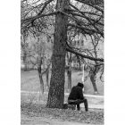 Man sitting alone in a park